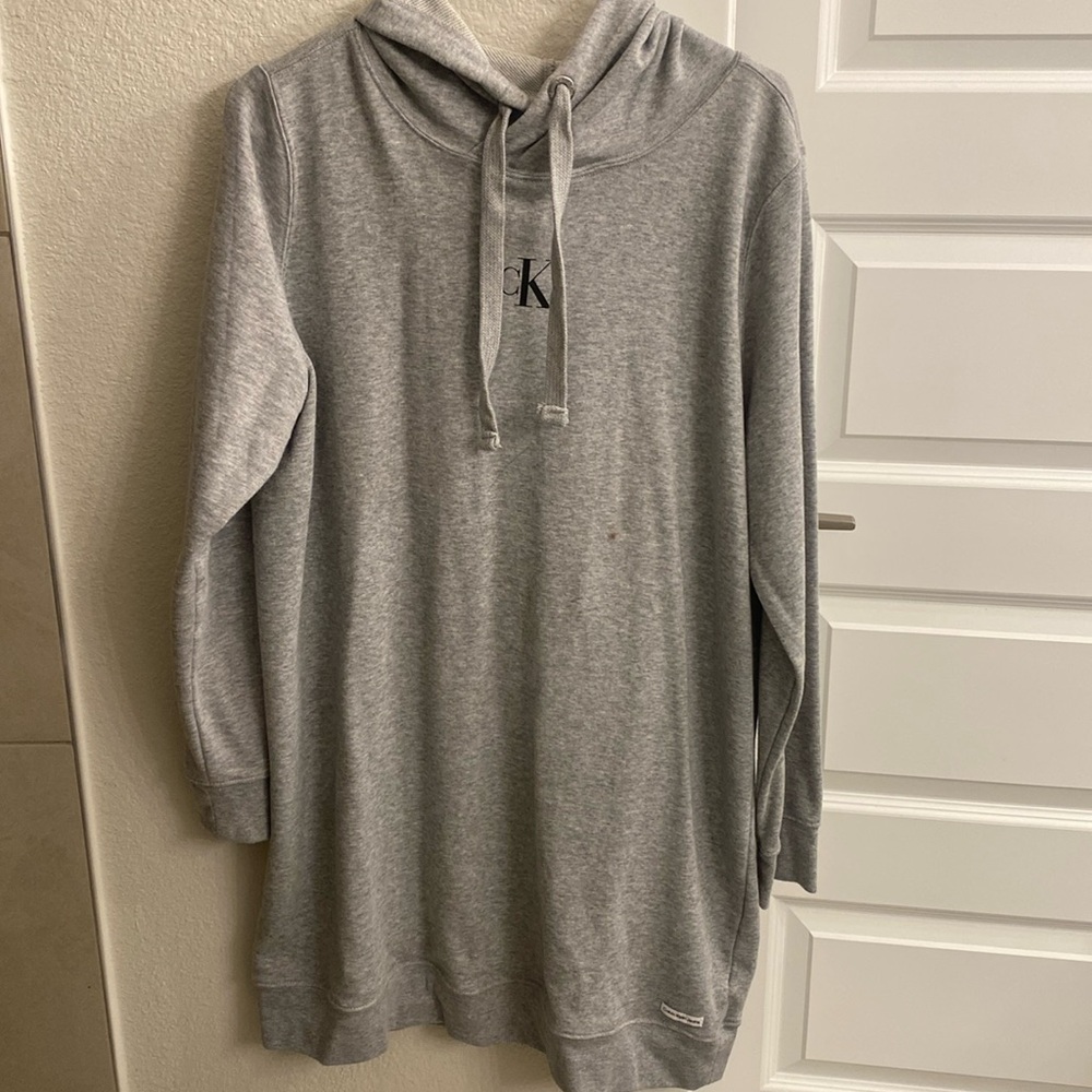 CALVIN KLEIN HOODIE SWEATER DRESS